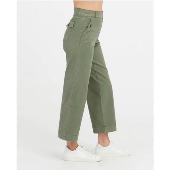 Spanx Stretch Twill High Rise Wide Leg Pant size small - Picture 2 of 10